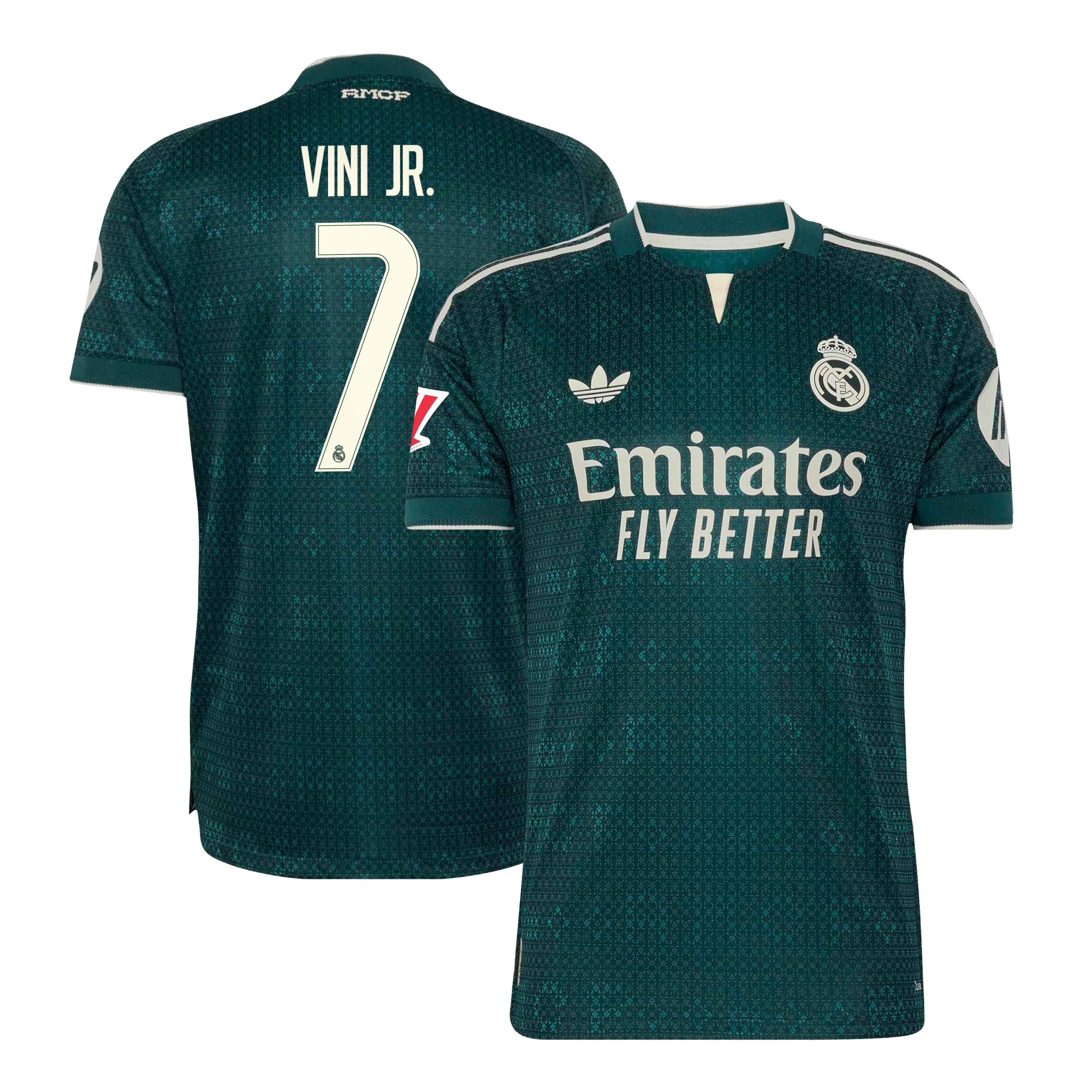 Vini Jr. Real Madrid 2026/27 Away On Field Style Jersey Green