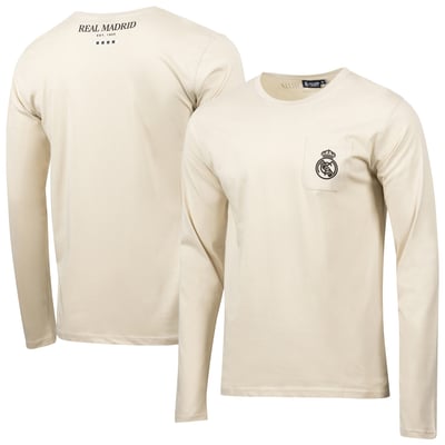  Real Madrid Sport Design Sweden Daily Relaxed Long Sleeve T-Shirt - Tan