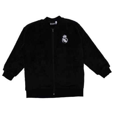  Real Madrid Sport Design Sweden Youth Teddy Full-Zip Jacket - Black