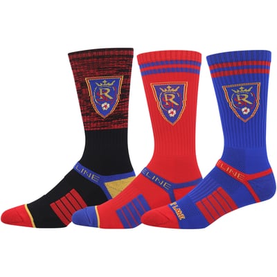 Real Salt Lake Strideline Premium 3-Pack Knit Crew Socks Set