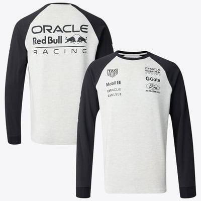 Red Bull Racing Castore Classic Raglan Long Sleeve T-Shirt - White