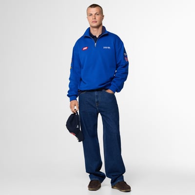 Red Bull Racing Pepe Jeans Block Half-Zip Sweatshirt - Blue