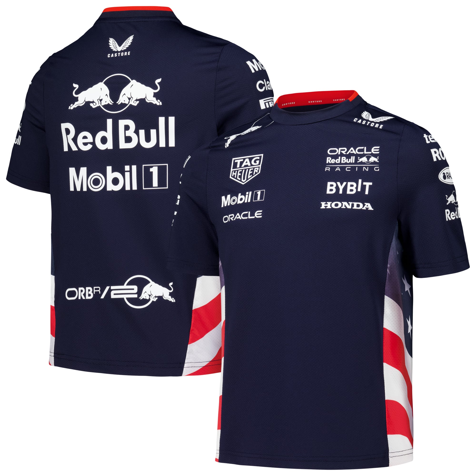 Red Bull Racing Castore Youth America Race Team T-Shirt - Navy