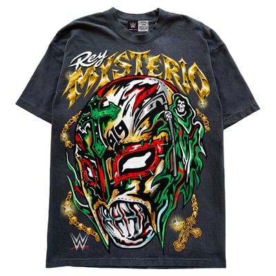 Rey Mysterio Warren Lotas x WWE T-Shirt - Heather Black