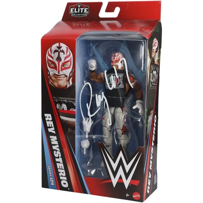 Rey Mysterio WWE Autographed Fanatics Authentic Mattel Elite Collection Series 124 Action Figure 