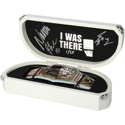 Rhea Ripley, Iyo Sky & Naomi WWE Autographed 2025 SummerSlam Mini Title in Gift Box - Limited Edition #1/25
