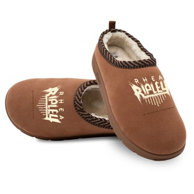 Rhea Ripley ISlide Unisex Wordmark Mission Slippers - Brown