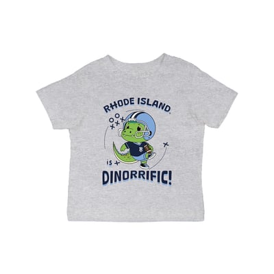Rhode Island Rams Vive La Fete Infant Dinorrific T-Shirt - Gray