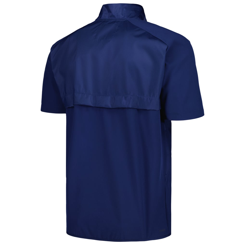 Rhode Island Rams adidas Sideline AEROREADY Raglan Short Sleeve Quarter-Zip Jacket - Navy