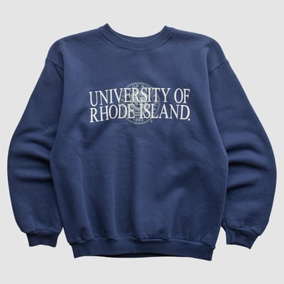 Rhode Island Rams Champion 2000s 1/2 Zip Sweatshirt - Navy - XS by Fanatics Real Vintage