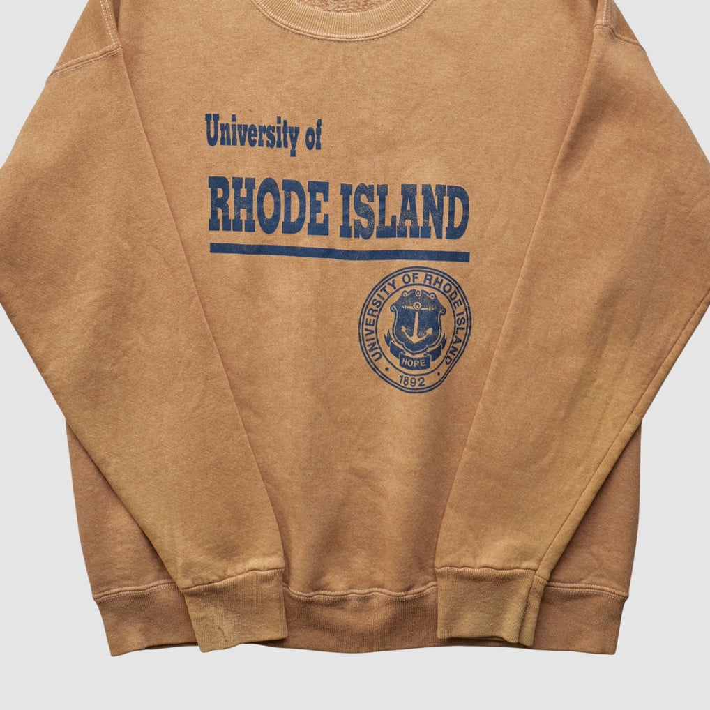 Rhode Island Rams Lee Apparel 90s Pullover Sweatshirt - Clay - S by Fanatics Real Vintage