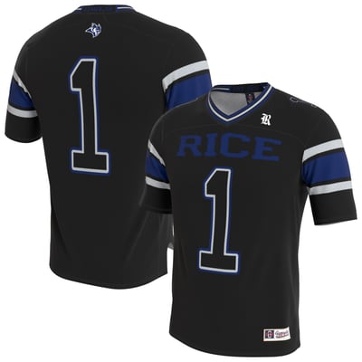 Rice Owls GameDay Greats Youth Lightweight Collegiate Football Blackout Fashion Jersey - Black