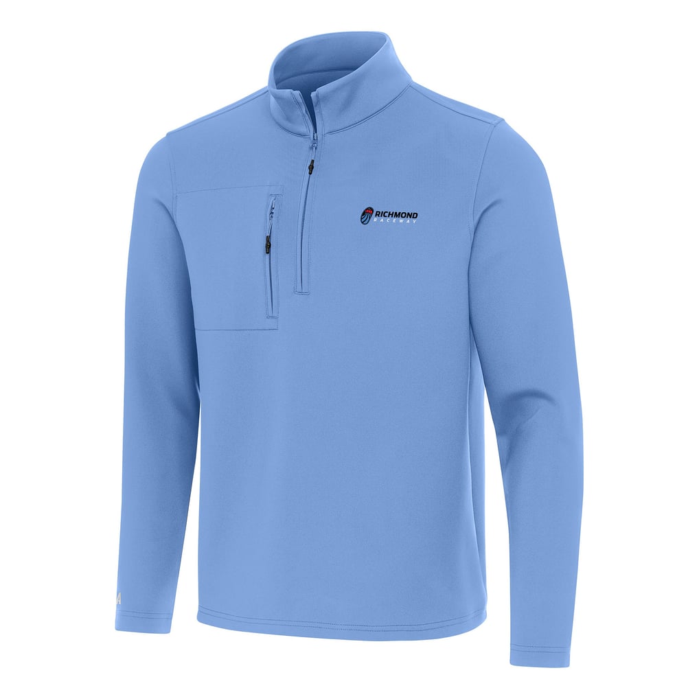 Richmond Raceway Antigua Insider Quarter-Zip Pullover Top - Powder Blue