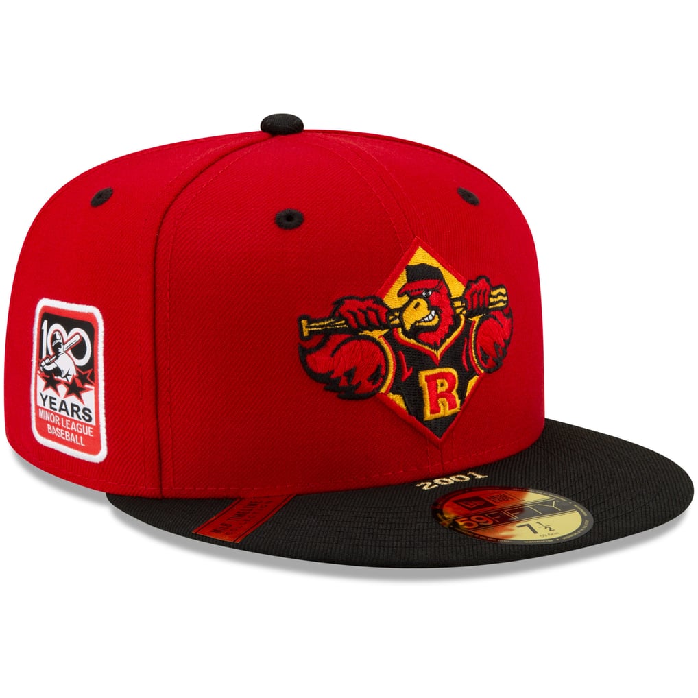 Men's Rochester Red Wings New Era Red 100th Anniversary Patch 59FIFTY ...