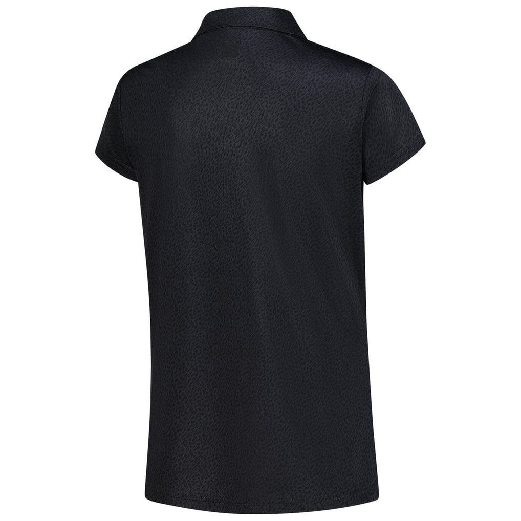 Rocket Classic FootJoy Women's Cap Sleeve Printed Polo - Black