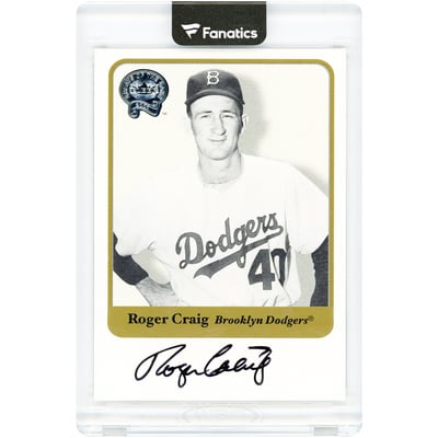 Roger Craig Brooklyn Dodgers Autographed 2001 Fleer Greats Of The Game #NNO Card