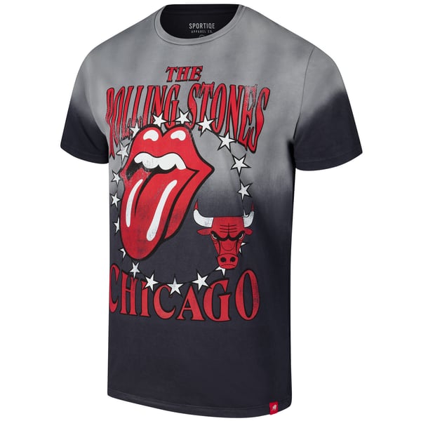 Unisex Rolling Stones x Chicago Bulls Sportiqe Gray Bingham Collab 