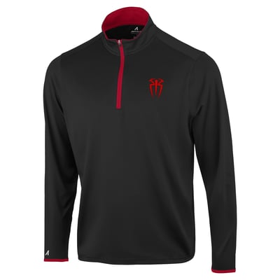 Roman Reigns Antigua Brink Quarter-Zip Pullover - Black/Red