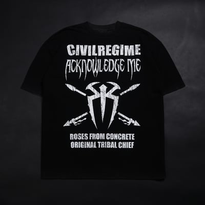 Roman Reigns Civil Regime x WWE Tribe Chief American Classic Oversized T-Shirt - Black