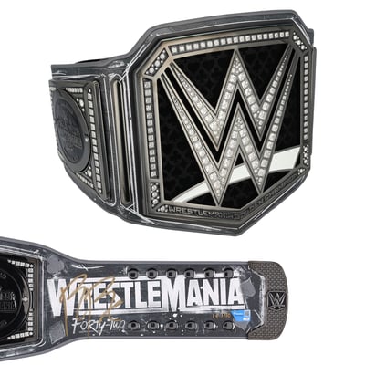 Roman Reigns Autographed WrestleMania 42 Golden Replica Title Belt - Limited Edition #1/10