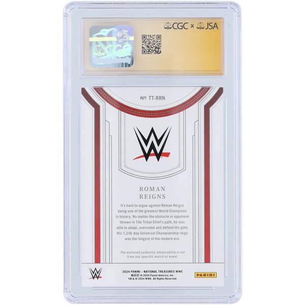 Roman Reigns WWE Autographed 2024 Panini National Treasures Holo Roman Reigns サインカード Revolution49シリ