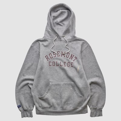 Rosemont College Ravens Jansport 2000s Hooded Pullover Sweatshirt - Heather Gray - XS by Fanatics Real Vintage