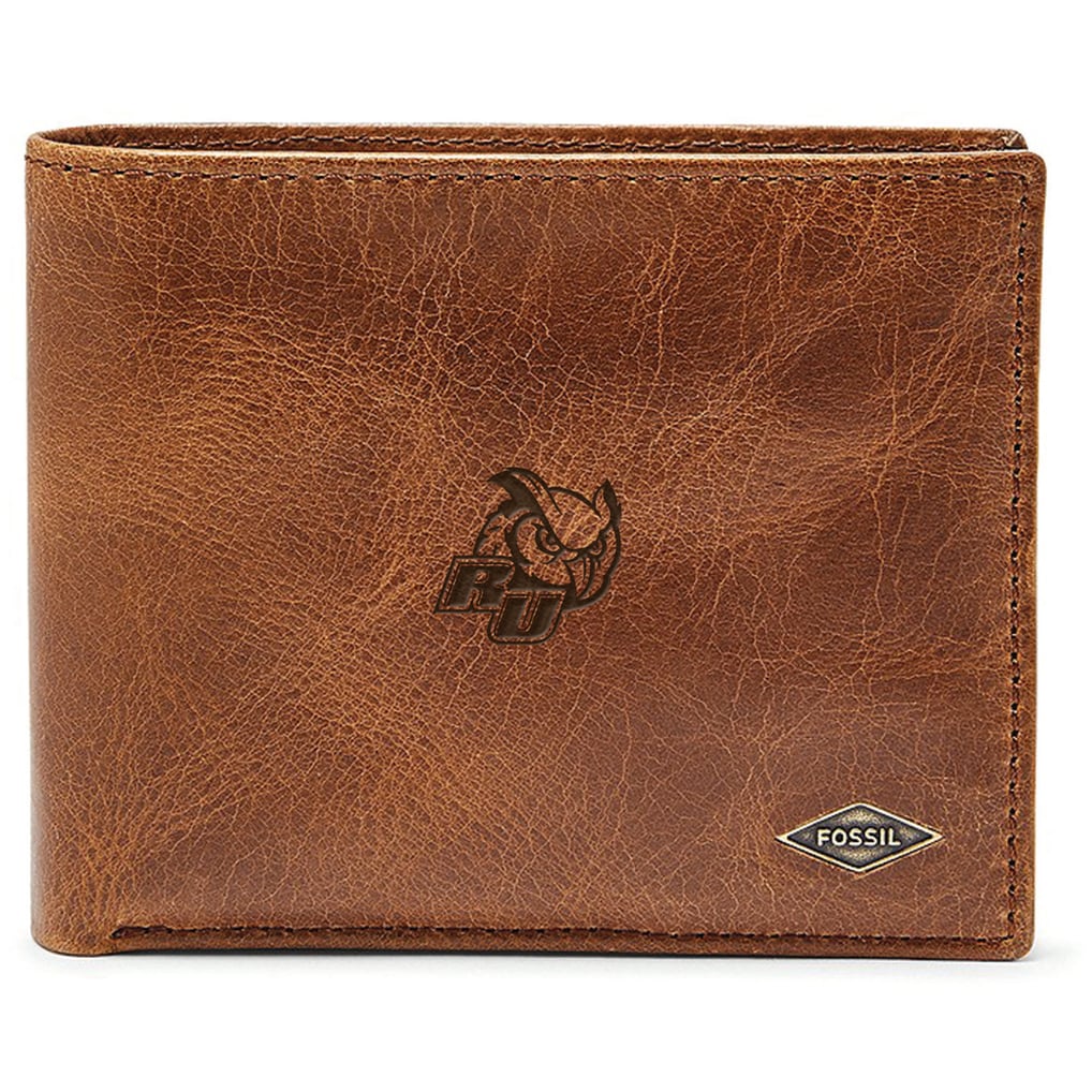 Rowan Profs Fossil Leather Ryan RFID Passcase Wallet - Brown