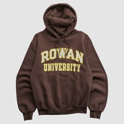Rowan Profs Champion 2000s Hooded Pullover Sweatshirt - Brown - XS by Fanatics Real Vintage