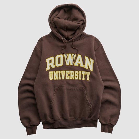 Rowan Profs Champion 2000s Hooded Pullover Sweatshirt - Brown - XS by Fanatics Real Vintage