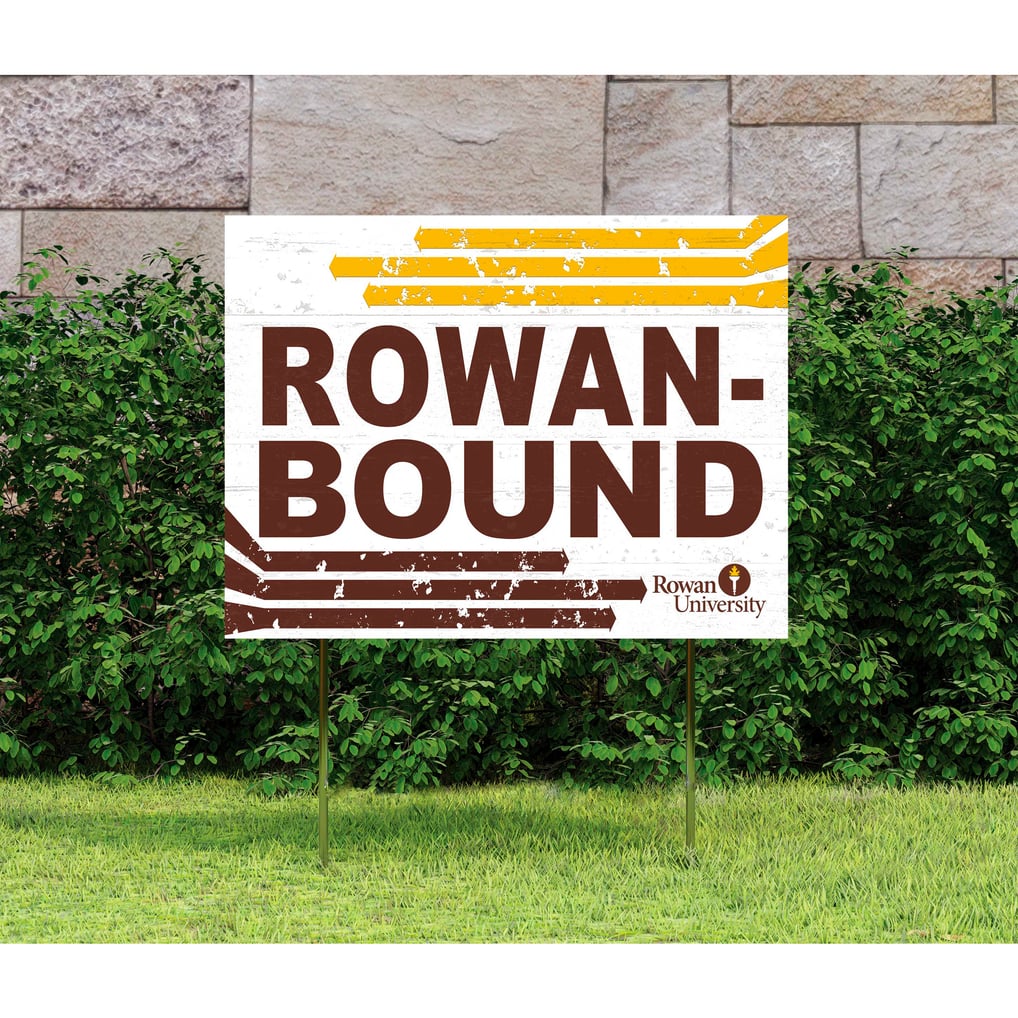 Rowan Profs 18" x 24" Bound Yard Sign - White
