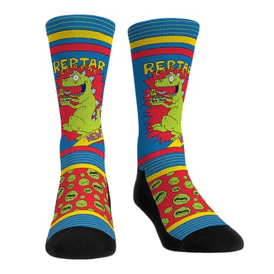  Rugrats Rock Em Unisex Reptar Cereal Crew Socks