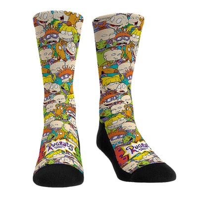 Rugrats Rock Em Unisex Stacked Characters Crew Socks