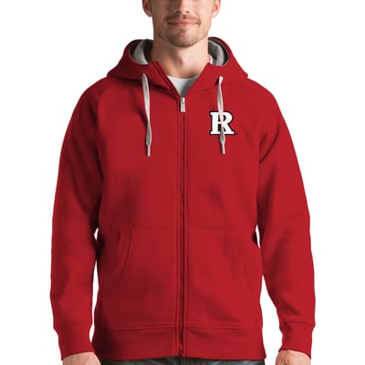 Rutgers Scarlet Knights Antigua Victory Full-Zip Hoodie - Scarlet
