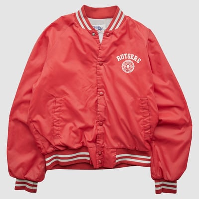 Rutgers Scarlet Knights Chalk Line 80s Full Snap Jacket - Red - L by Fanatics Real Vintage