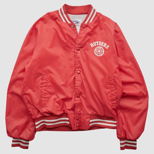 Rutgers Scarlet Knights Chalk Line 80s Full Snap Jacket - Red - L by Fanatics Real Vintage