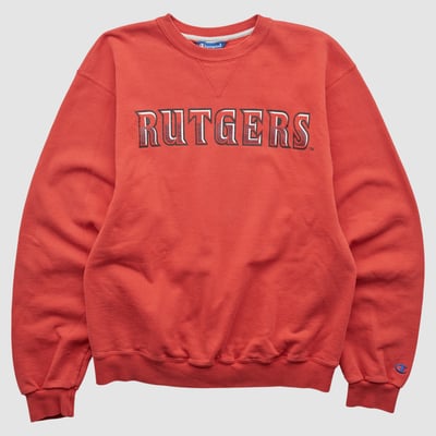Rutgers Scarlet Knights Champion 2000s Pullover Sweatshirt - Red - S by Fanatics Real Vintage