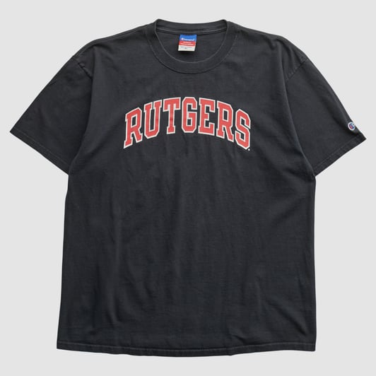 Rutgers Scarlet Knights Champion 2000s T-shirt - Black - XL by Fanatics Real Vintage