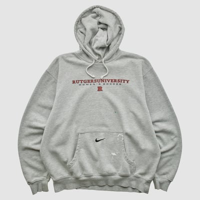 Rutgers Scarlet Knights Nike 2010s Hooded Pullover Sweatshirt - Gray - L by Fanatics Real Vintage