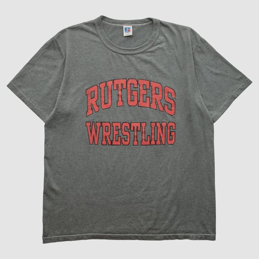 Rutgers Scarlet Knights Russell 90s T-shirt - Dark Heather Gray - S by Fanatics Real Vintage