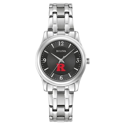 Rutgers Scarlet Knights Bulova Women's Corporate Collection Stainless Steel Watch - Black