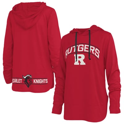 Rutgers Scarlet Knights Pressbox Women's Allie Long Sleeve Hooded T-Shirt - Scarlet
