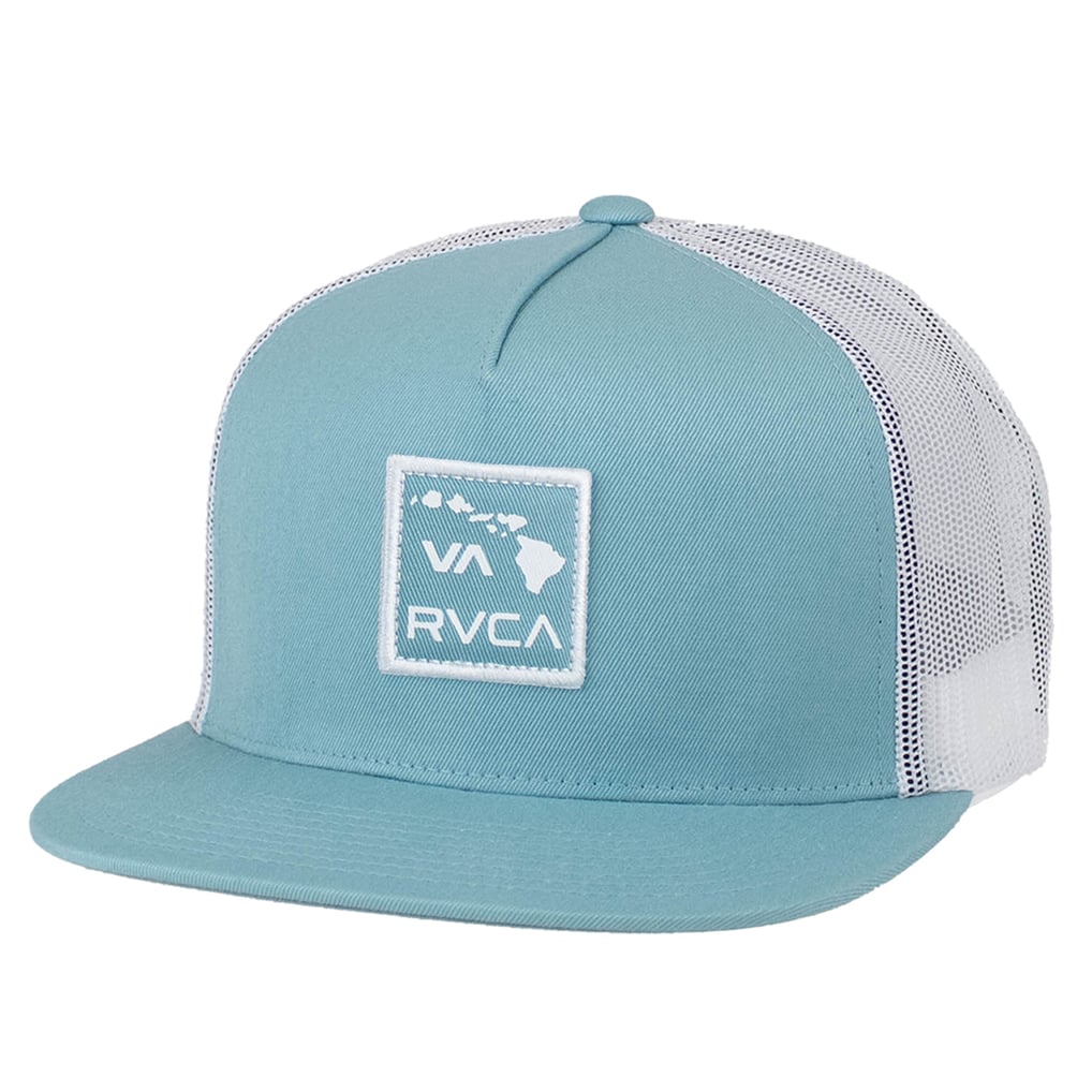RVCA Islands Patch Trucker Snapback Hat - Aqua