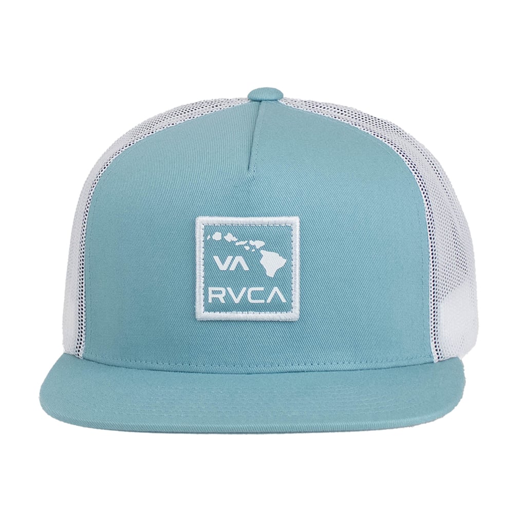RVCA Islands Patch Trucker Snapback Hat - Aqua