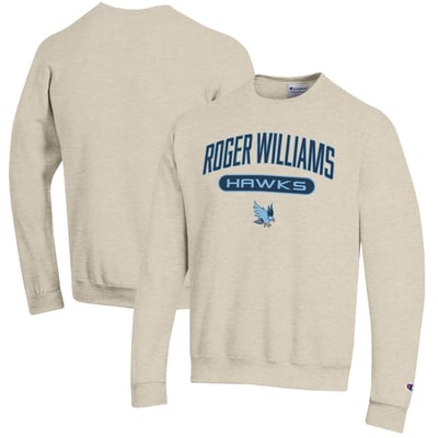 RWU Hawks Champion Powerblend Sweatshirt - Oatmeal