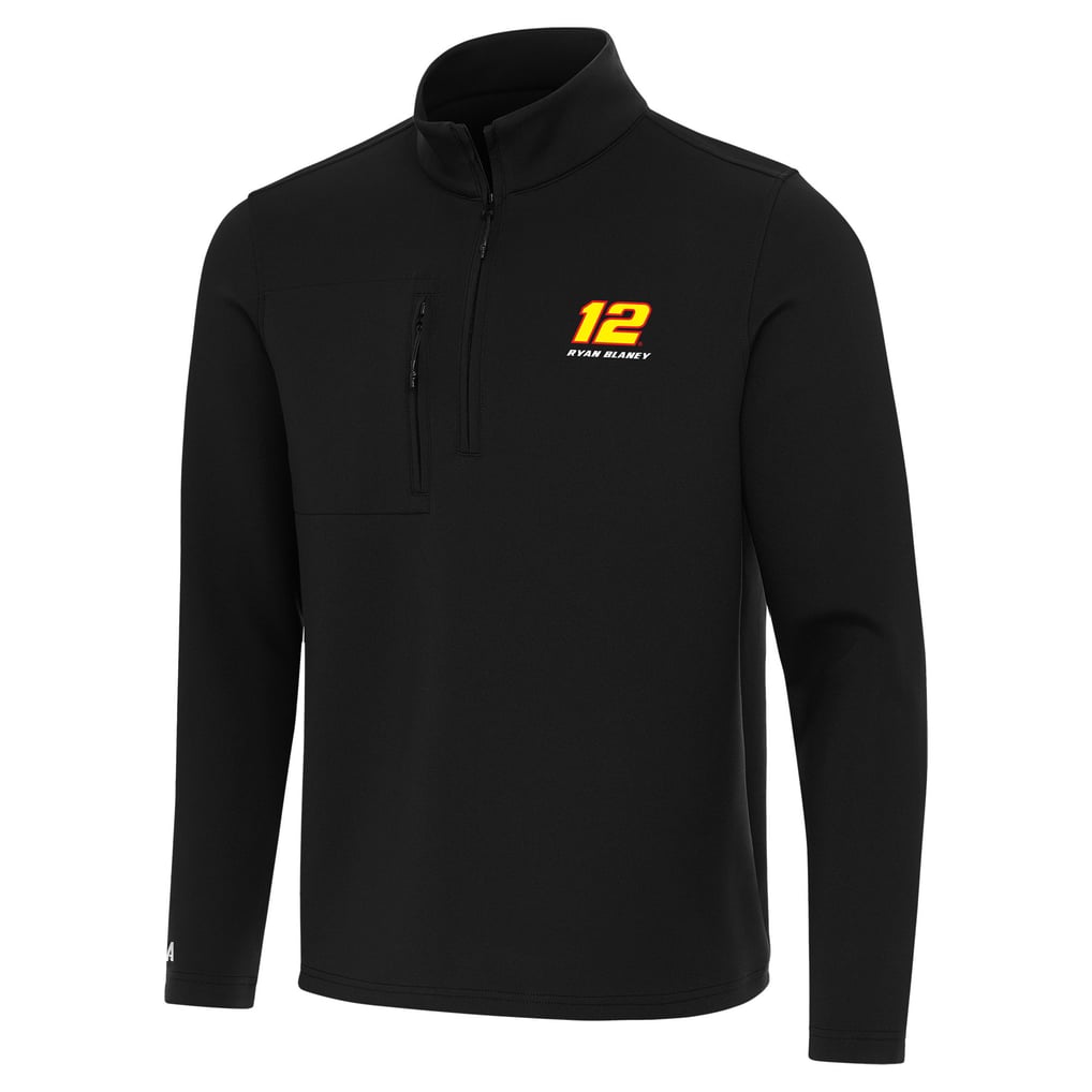  Ryan Blaney Antigua Insider Quarter-Zip Top - Black