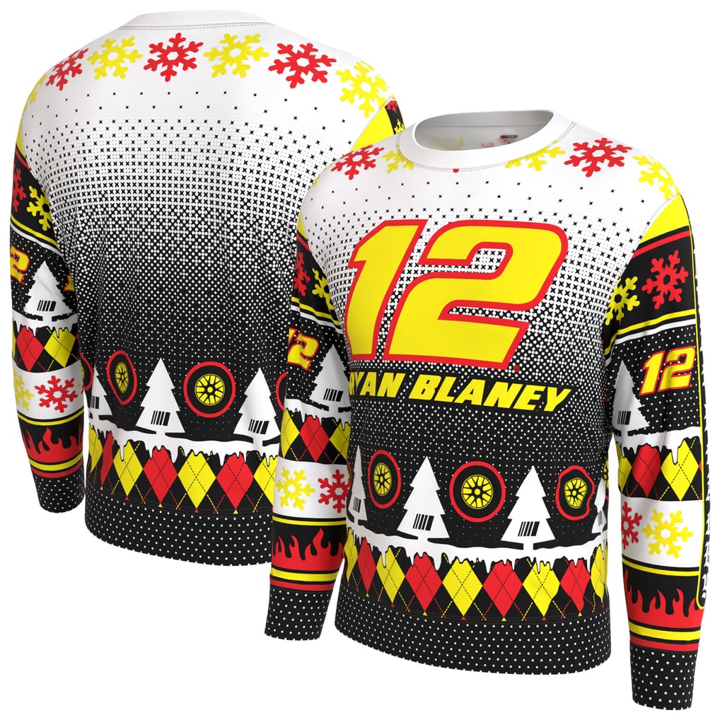 Ryan Blaney ProSphere Driver Holiday Sweater - White