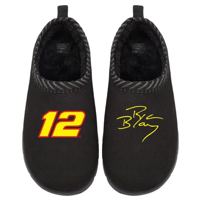 Ryan Blaney ISlide Unisex Number & Signature Mission Slippers - Black
