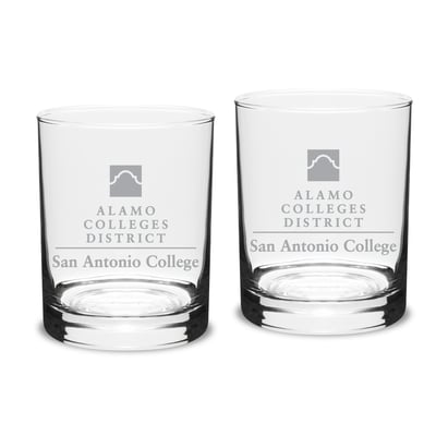 SAC Armadillos 14oz. Classic Double Old Fashion Glass Set