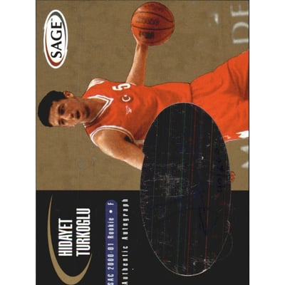 2000 SAGE Autographs Gold #A48 Hedo Turkoglu/200