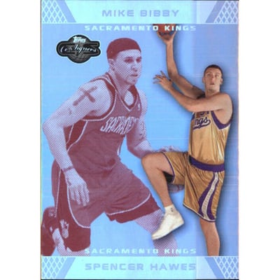 2007-08 Topps Co-Signers Silver Red Foil #96 Spencer Hawes/Mike Bibby